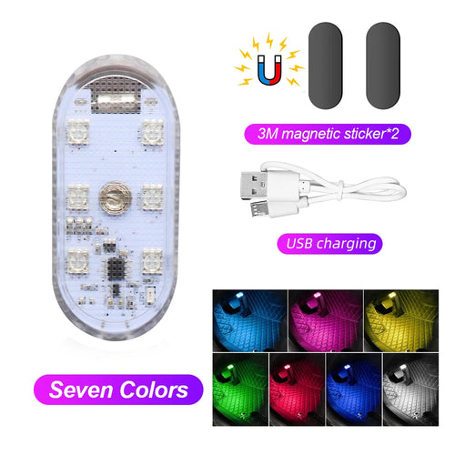 1 pc Multi Color Car Light Wireless LED Touch Light Roof Light Sensor