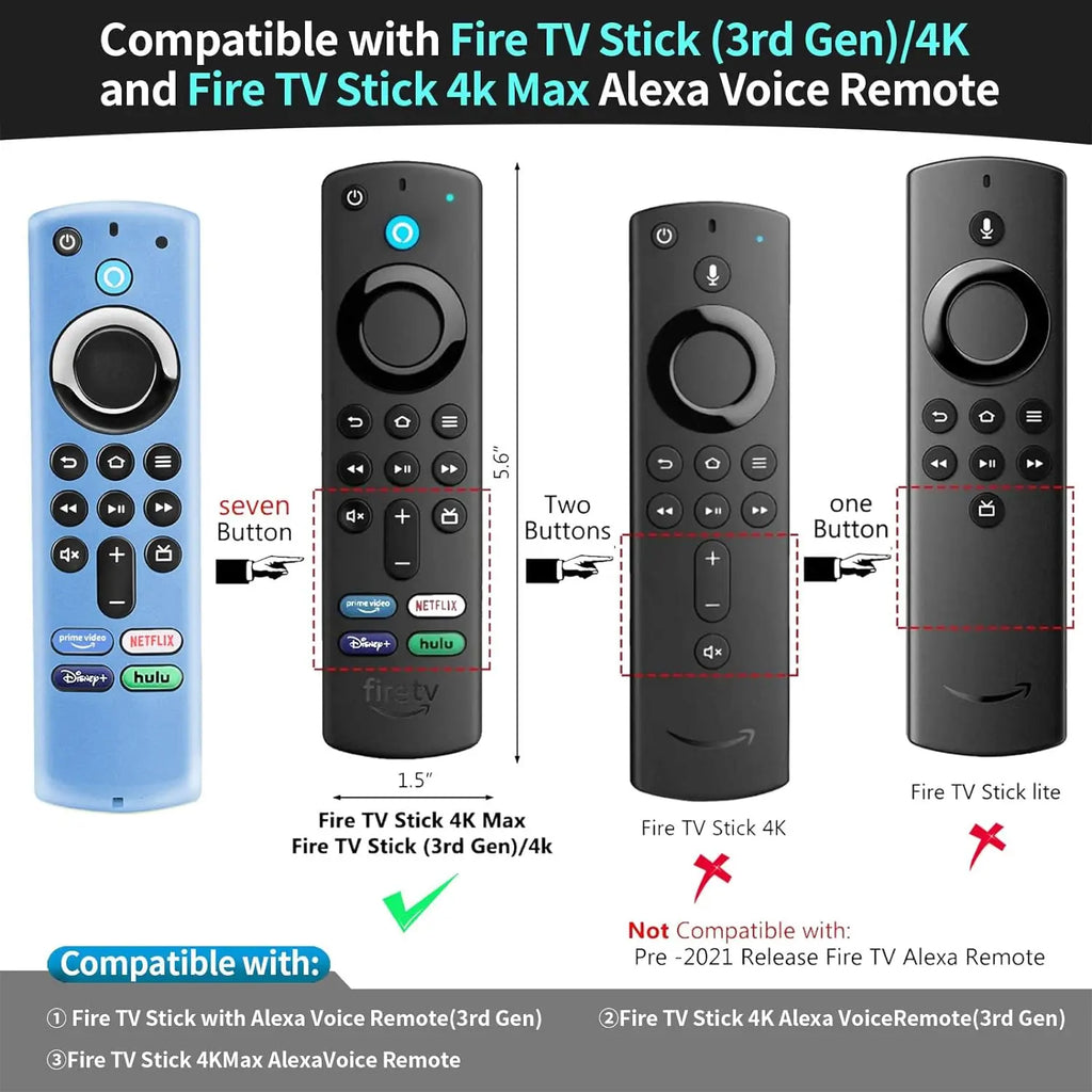 Silicone Remote Pretective Cover For Fire Stick 4K MAX/ 3rd Gen Fire