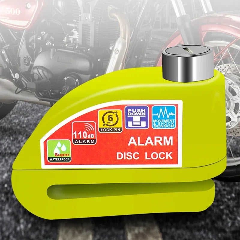 Motorcycle Scooter Bicycle  Alarm Lock Wheel Disc Brake Waterproof