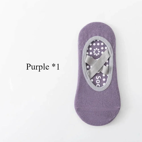 1/ 4Pair Professional Women Yoga Sock Silicone Anti-slip Ballet