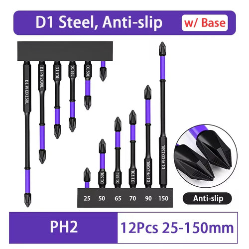 6PC Upgraded High Hardness And Strong Magnetic Bit 25/65/70/90/150mm