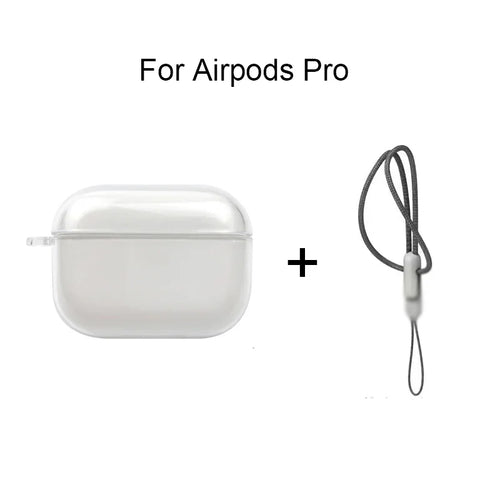 Clear Soft TPU Earphone Case for Airpods 4 3 2 1 Pro Pro2 Shockproof