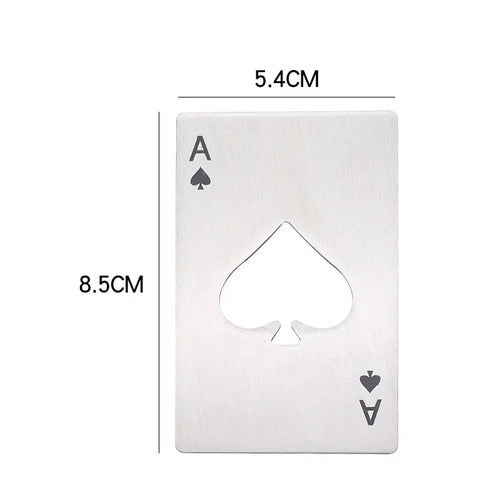 JJYY Black Poker Card Beer Bottle Opener Personalized Stainless Steel