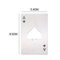JJYY Black Poker Card Beer Bottle Opener Personalized Stainless Steel