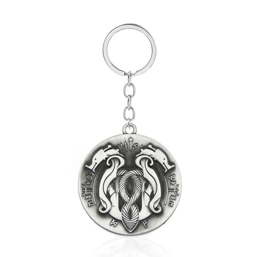 Game God of War Ragnarok Keychain Kratos The World Serpent Jormungandr