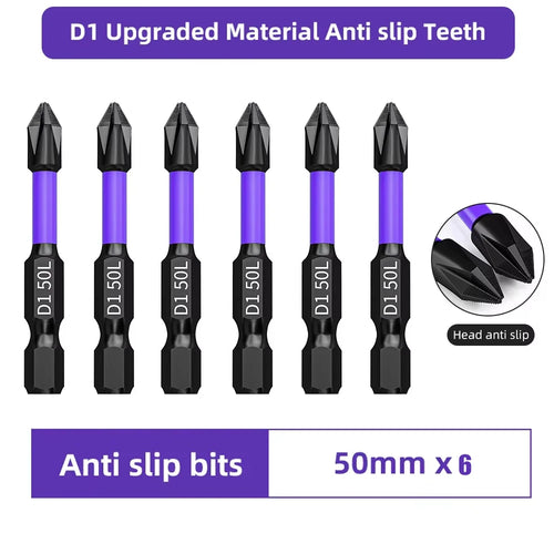 6PC Upgraded High Hardness And Strong Magnetic Bit 25/65/70/90/150mm