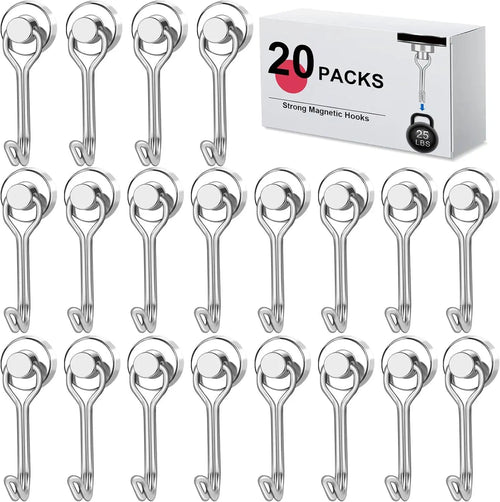3/6/12/20Pcs Black Magnetic Hooks Cruis Heavy Duty Magnetic Hangers,
