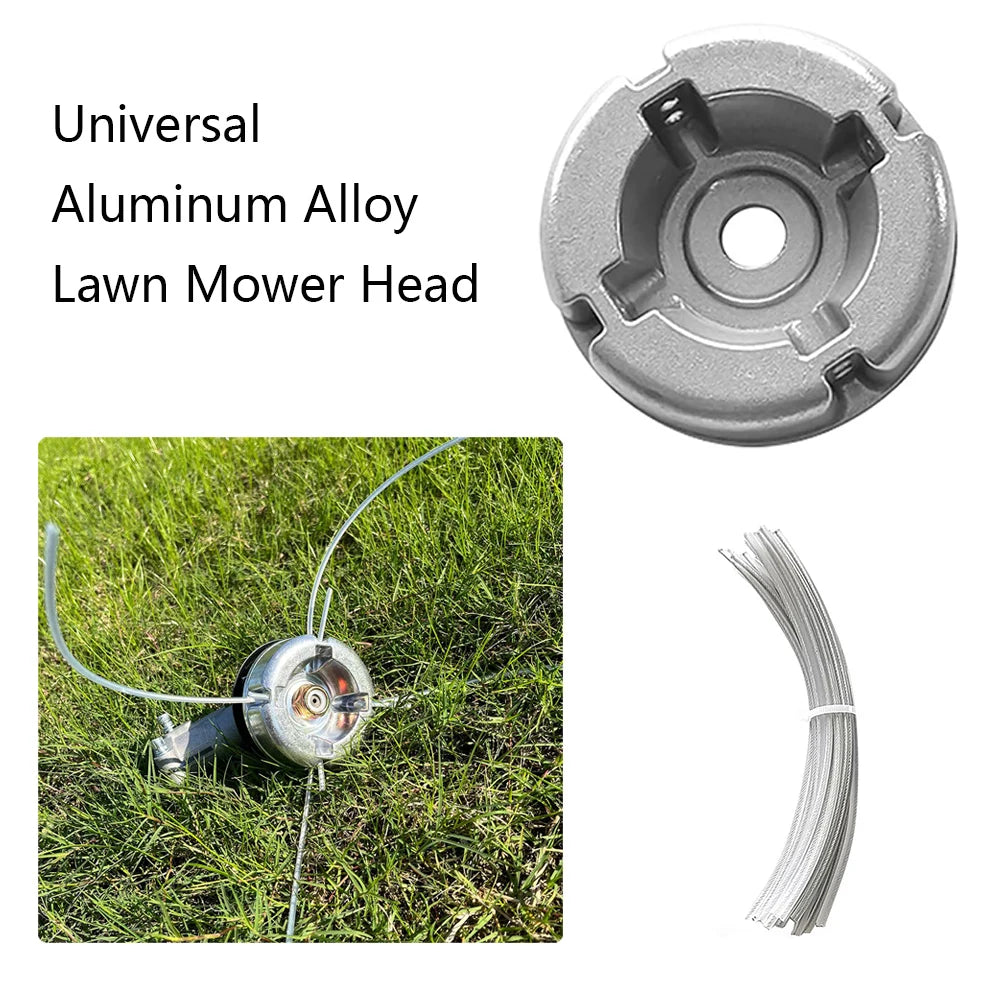 Universal Aluminum Alloy Lawn Mower Head and Replacement Nylon Steel
