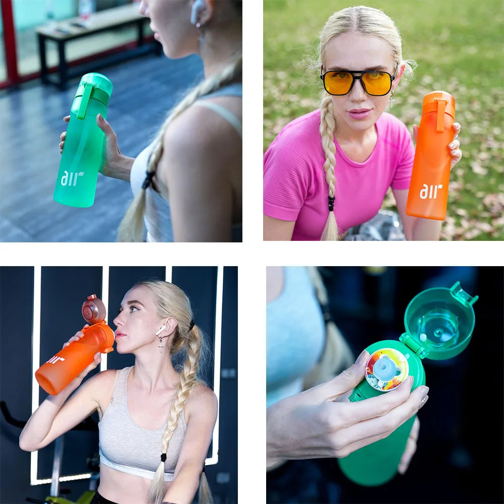 1pc Air Water Bottle With 1pc Random Flavor Pods Portable Transparent