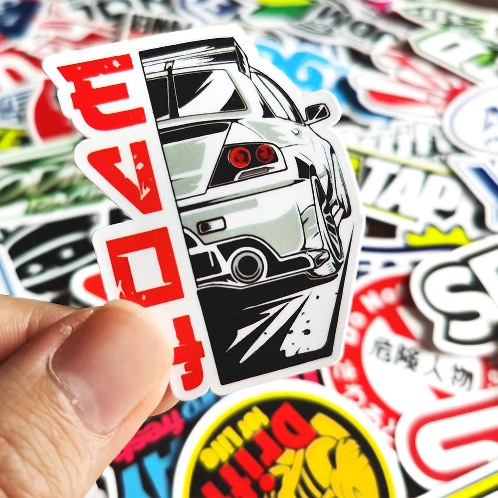 10/20/50/100pcs Cool JDM Stickers Auto Car Modify Motorcycle Scooter