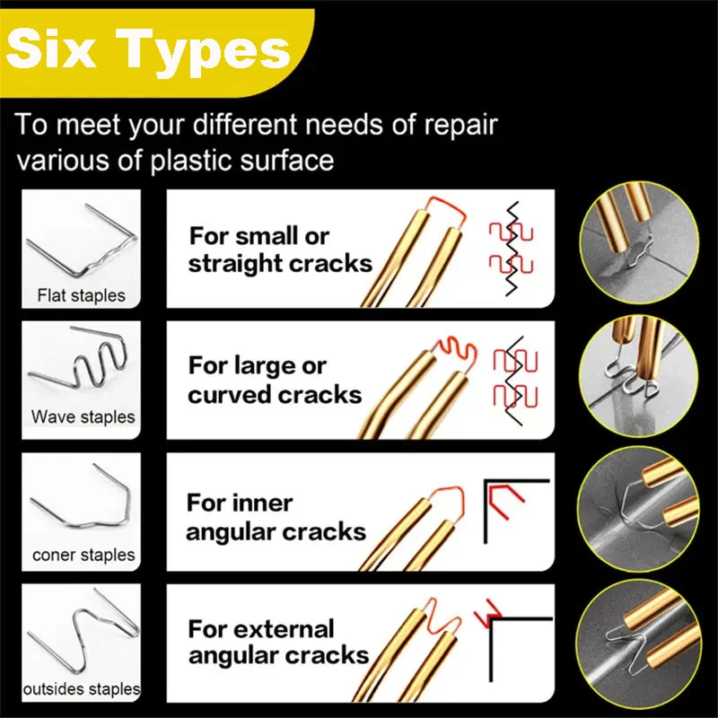 100-600Pcs Auto Plastic Repair Welding Nails Car Bumper Repair Welded
