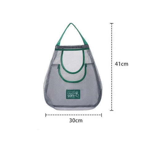 Reusable Storage Bags Kitchen Hanging Mesh Bag Home Fruit And