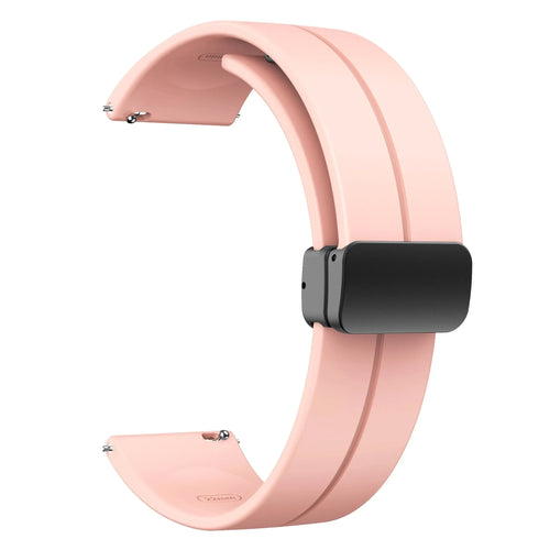 20mm 22mm Magnetic D Type Clasp Silicone Watch Band for Samsung Galaxy