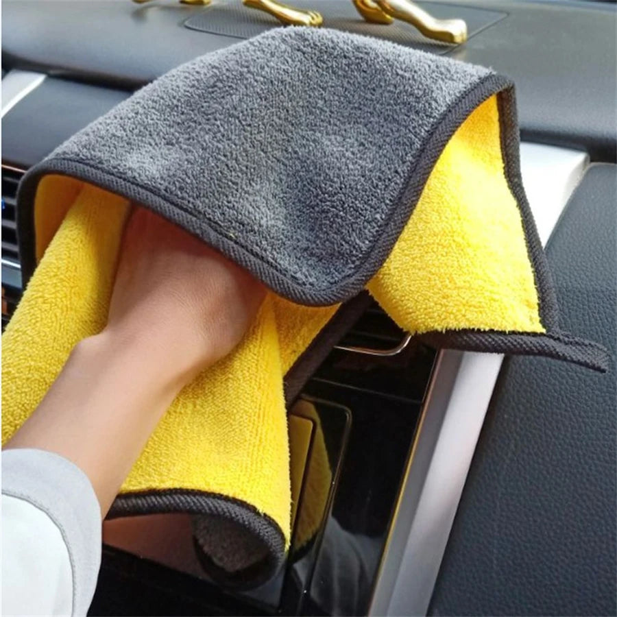 1/2/6pcs Microfiber Cleaning Towel Car Cleaning Cloths Professional