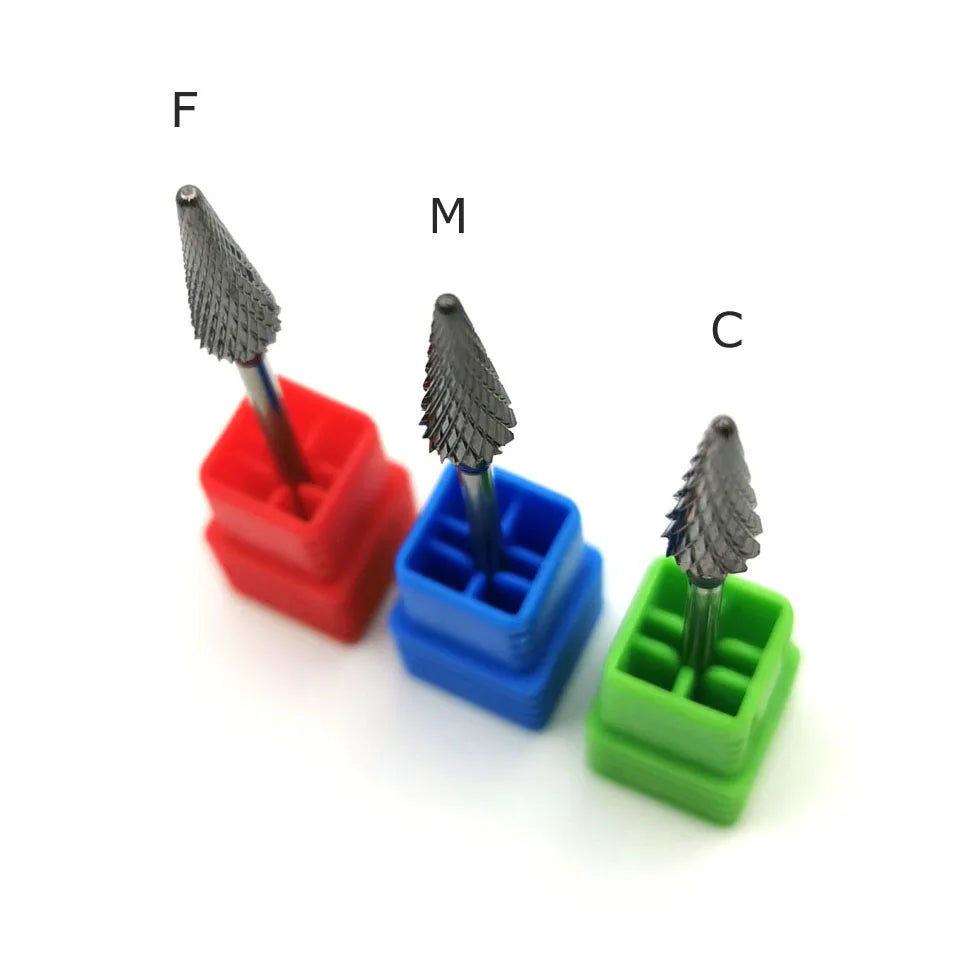 HYTOOS Cone Shape Nail Drill Bit Carbide Milling Cutter For Manicure