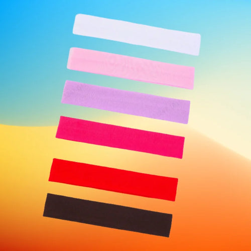 6pcs Simple Basic Solid Color Sports Yoga Headband to Absorb Sweat For