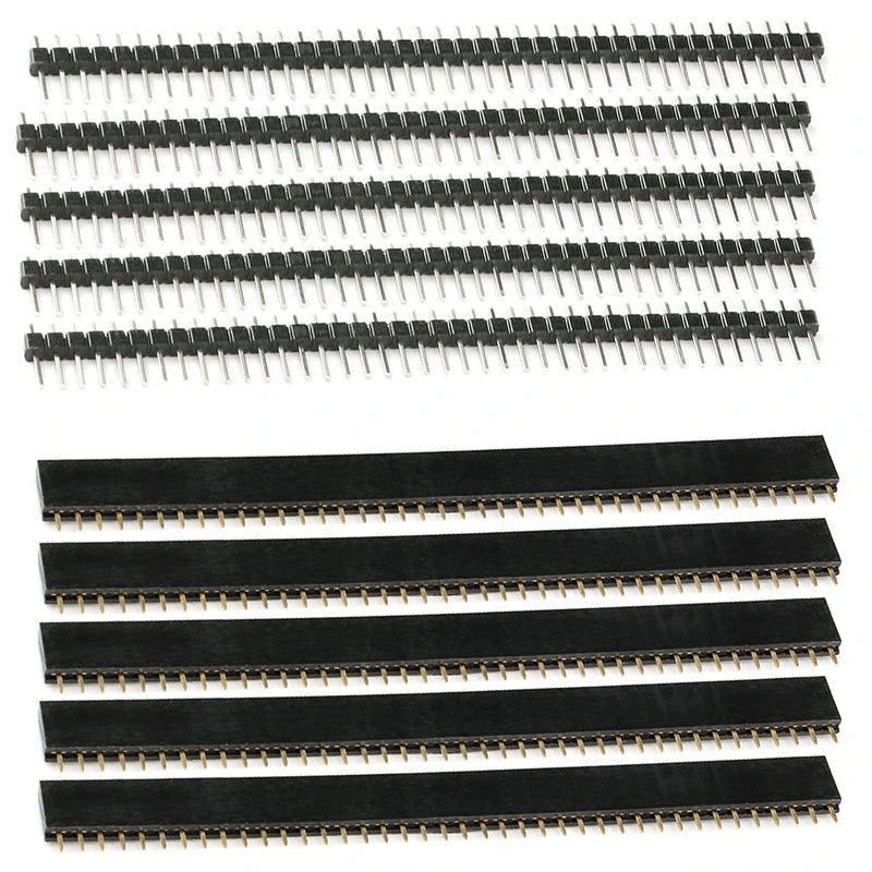 10PCS 1x40Pin 2.54mm Pitch Single Row Female PCB Socket Board Male Pin
