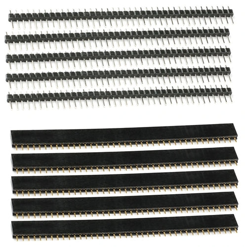 10PCS 1x40Pin 2.54mm Pitch Single Row Female PCB Socket Board Male Pin