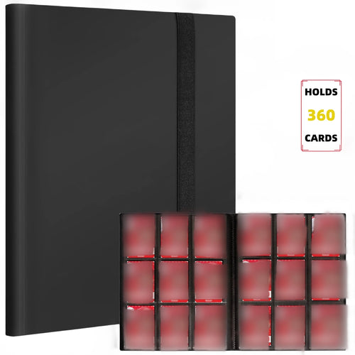 Premium 9-Pocket Trading Card Binder - Holds 360 Cards - Durable PP