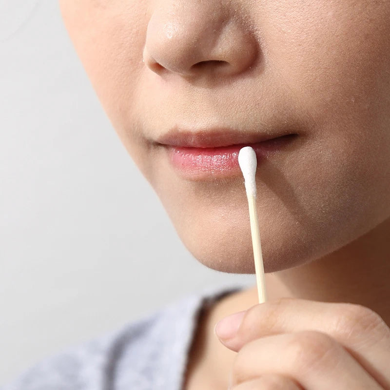 100pcs Disposable Double-ended Cotton Swabs for Ear Cleaning and