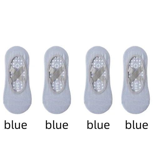 1/ 4Pair Professional Women Yoga Sock Silicone Anti-slip Ballet