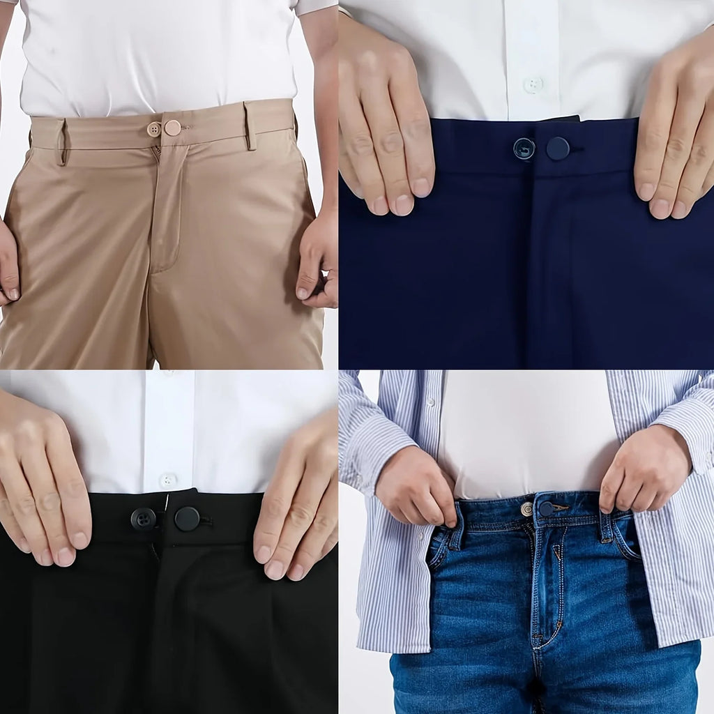Easy-Adjust 4/12-Pack No-Sew Jean Waist Extenders - Adjustable Pants