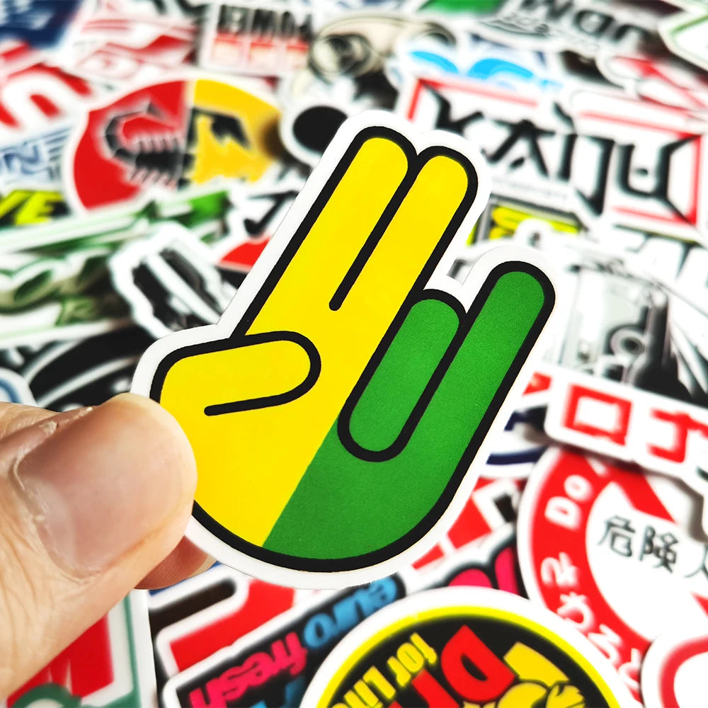 10/20/50/100pcs Cool JDM Stickers Auto Car Modify Motorcycle Scooter