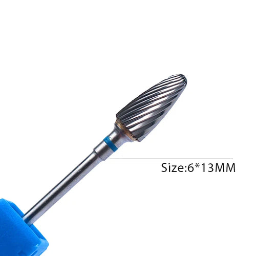 1pc Carbide Tungsten Nail Drill Bit Rotate Burr Milling Nail Cutter