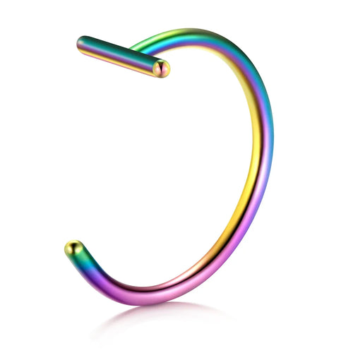 1PCS Fake Piercing Lip Rings Nose Nostril Ring Septum Clip On Mouth