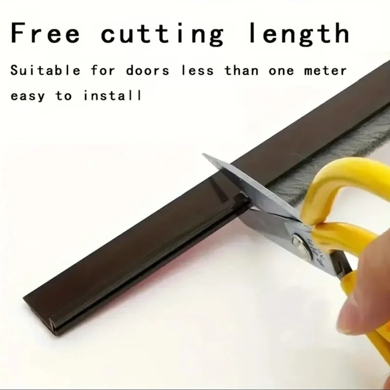 1pc 100CM Brush Seal Strip Door Bottom Seal Strip Insectproof