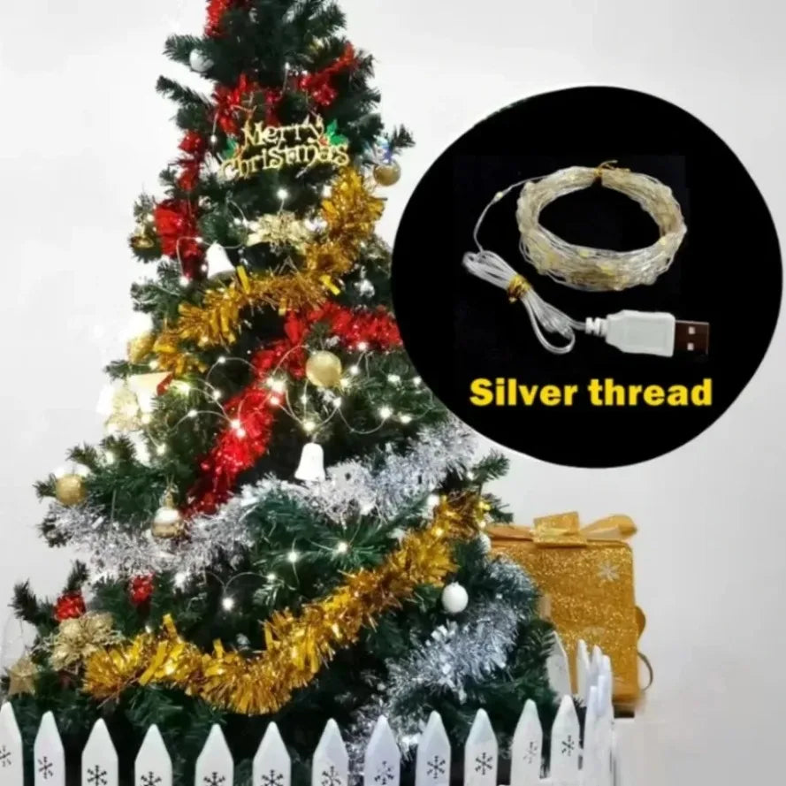 30M 10M Waterproof USB LED Lights String Copper Wire Fairy Garland