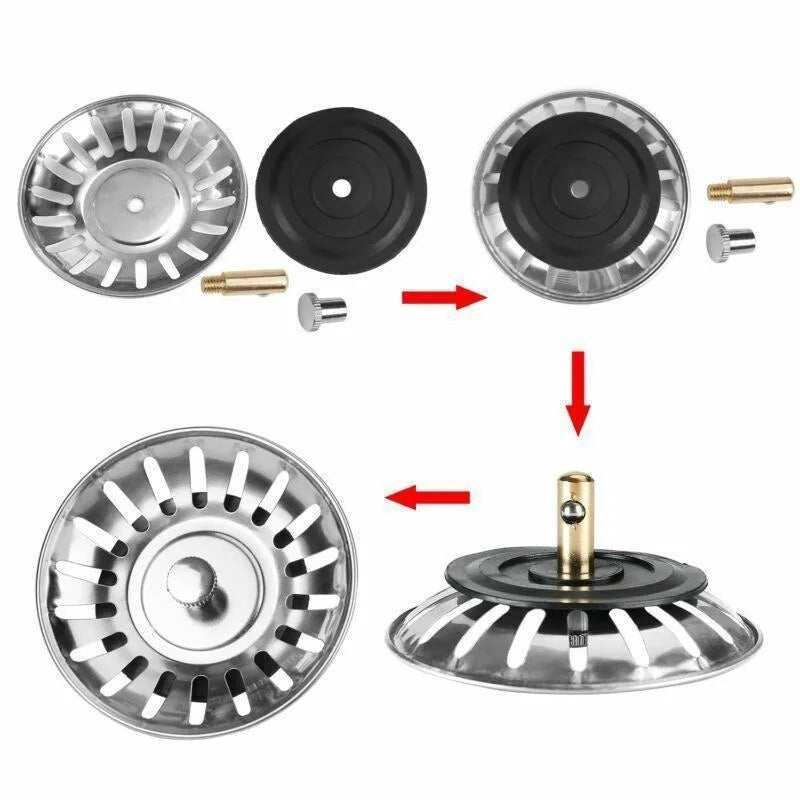 2pcs Kitchen Sink Strainer Stopper Waste Plug Sink Filter Filtre Sink