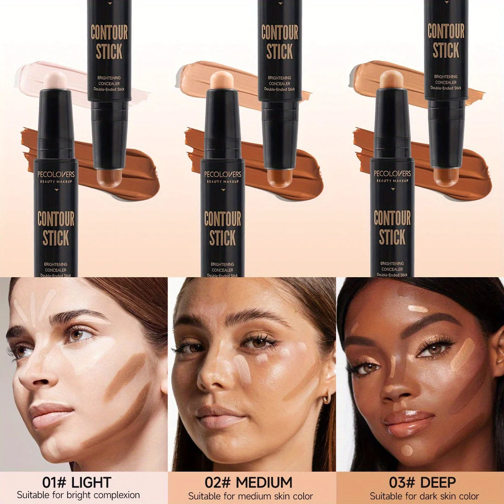 Contouring Stick with Double-headed Concealer Highlighter for