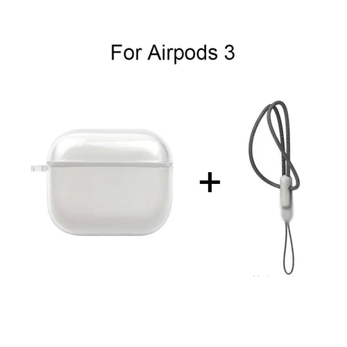 Clear Soft TPU Earphone Case for Airpods 4 3 2 1 Pro Pro2 Shockproof