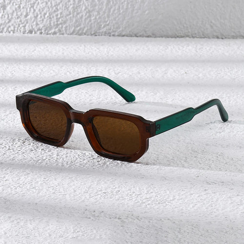 New Men Vintage Rectangle Frame Sunglasses Fashion Retro Sun Glasses
