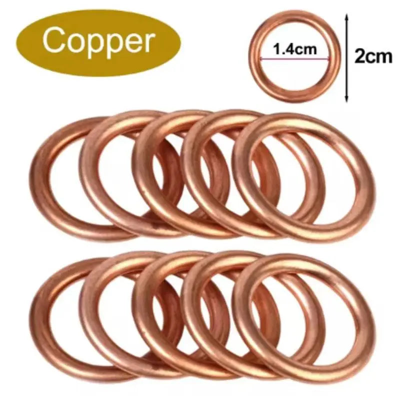 Car Oil Pan Drain Gasket Drainage Bolt Pad Aluminum/ Copper Oil Drain