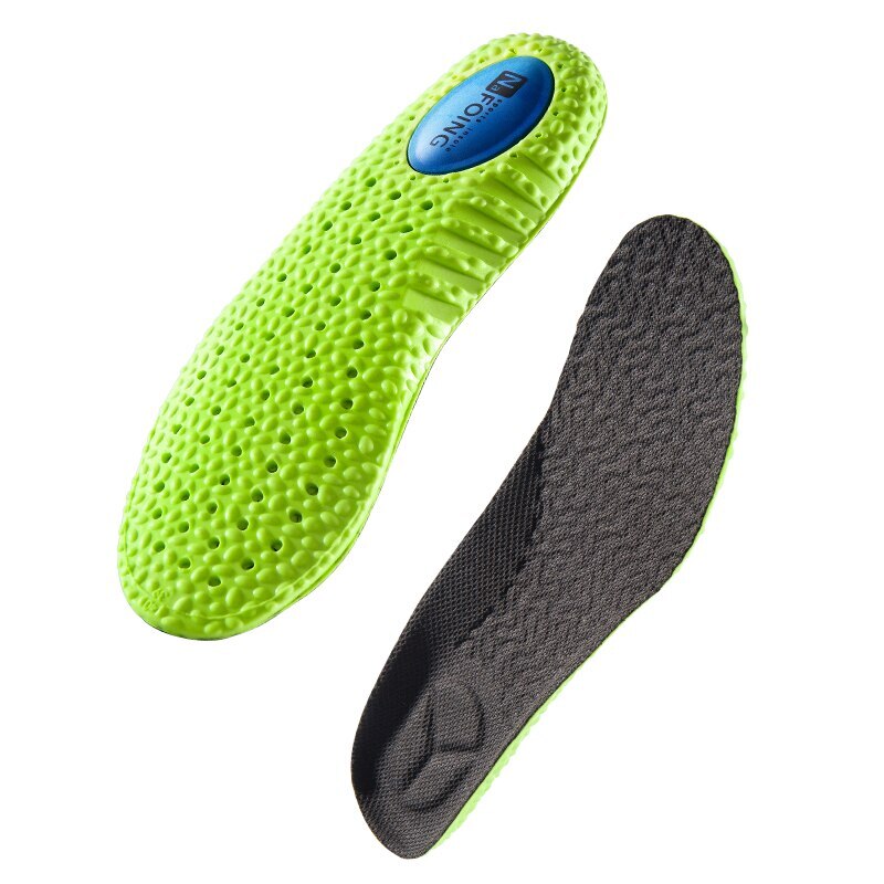 Sports Shock Absorption Insole Green Pu Memory Foam Breathable Arch