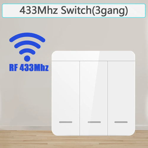 Wireless ON OFF Switch RF433 Module Remote Control Light Switch 1/2/3