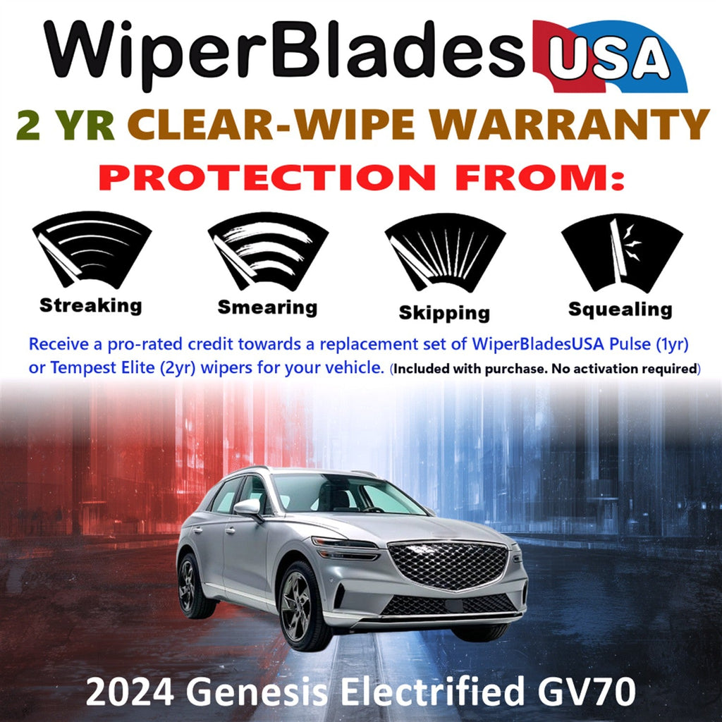 2024 Genesis Electrified GV70 Wiper Blades w/2yr Warranty (Set of 3)