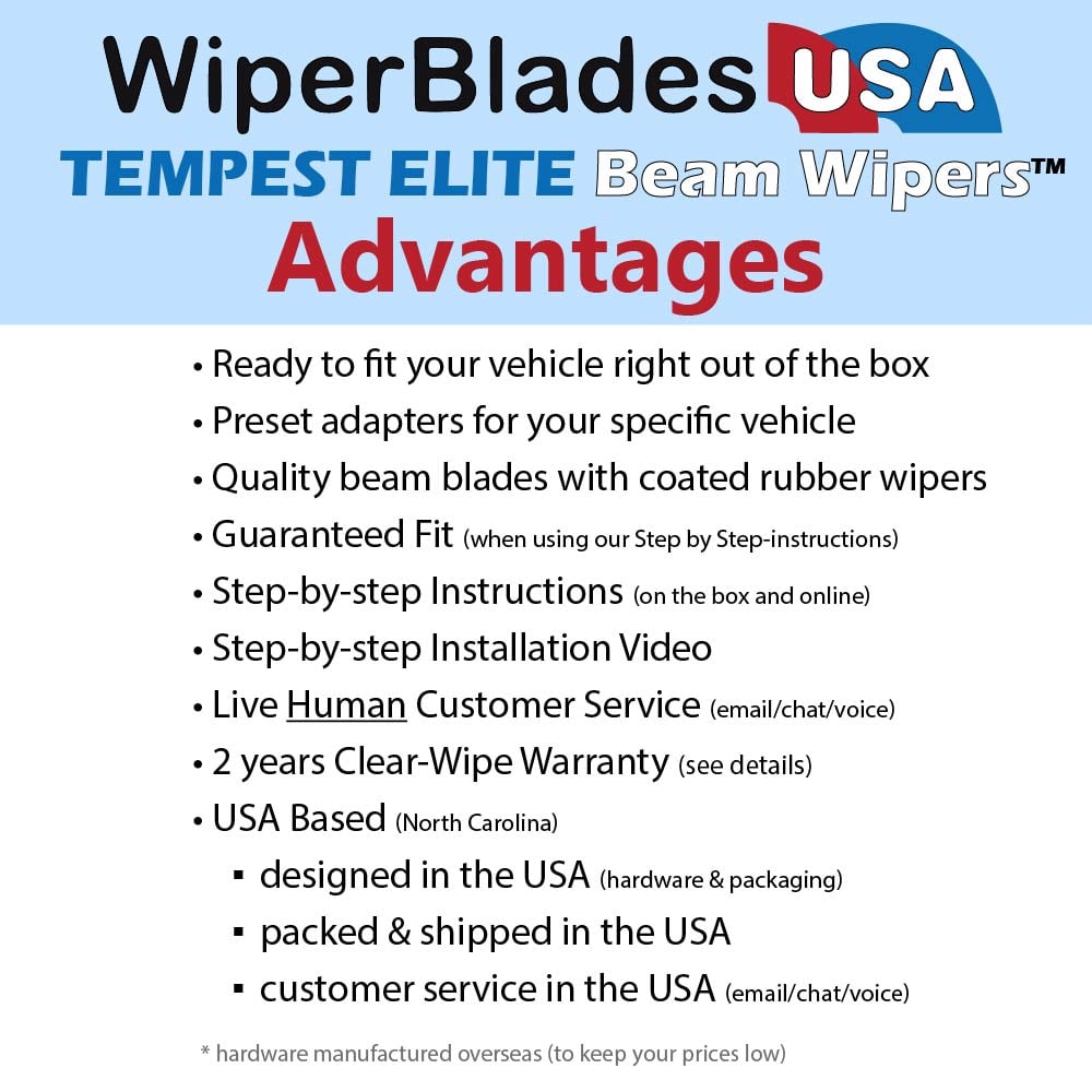 2011 GMC Acadia Wiper Blades w/2yr Wear Warranty (Set of 3) w/Rear