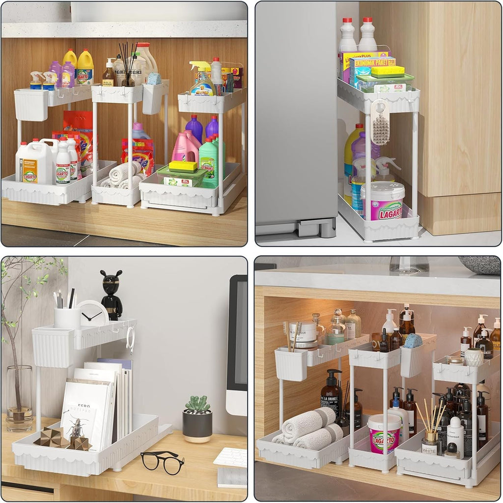 3 Pack Multi-Purpose Under Sink Organizers and Storage, 2026 L-Shaped